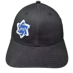 Trucker Hat Black Blue Snapback OS IPS Logo Embroidered Adjustable Mesh Hat